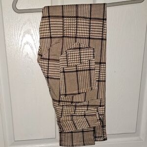 Men's Plaid Tan Pants